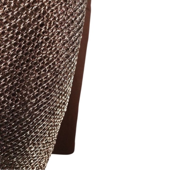 Tuckernuck NEW Bronze Metallic Knit Indie Dress Large - Picture 8 of 15